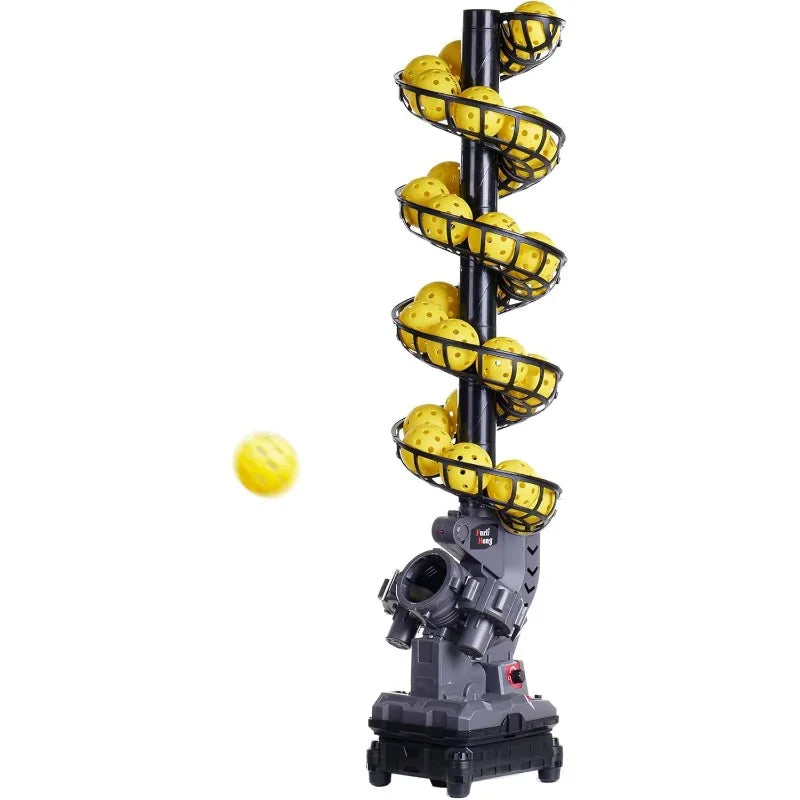 3806PBH Pickleball Machine With Oscillating Base, Adjustable Speed, Auto Swing Launch Port, Battery/AC Powered, Suitable