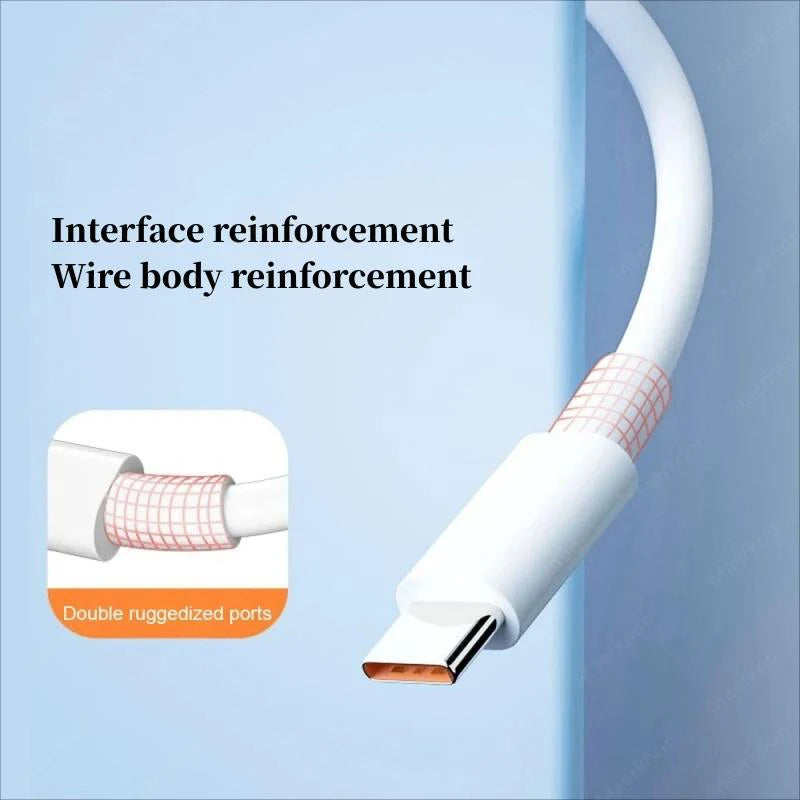 120W 10A Type C Cable Super Fast Charging Phone Charger Data Cord For Huawei Mate 40 50 Xiaomi Samsung USB C Quick Charge Cable