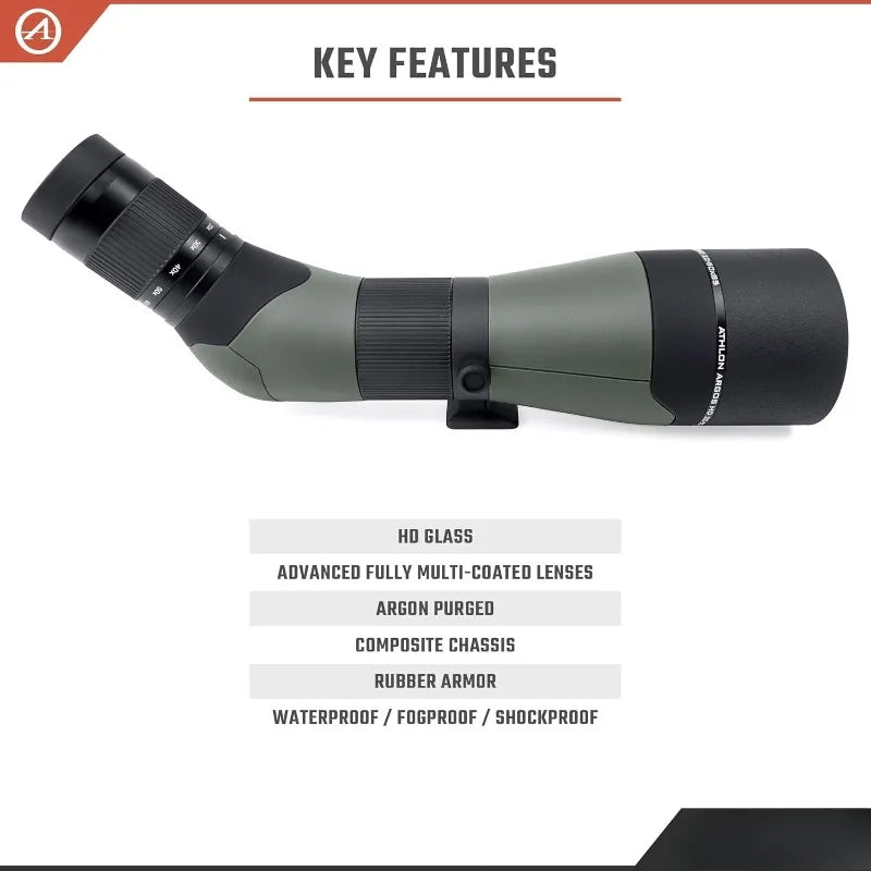 2025 HOT Argos HD 20-60x85 Spotting Scope - 45 Degree, Green/Black 2025
