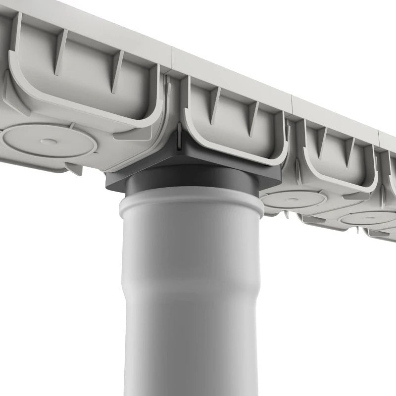 4 Inch Trench Drain System with Grate - Ivory Color - Easy 2 Channel (5)
