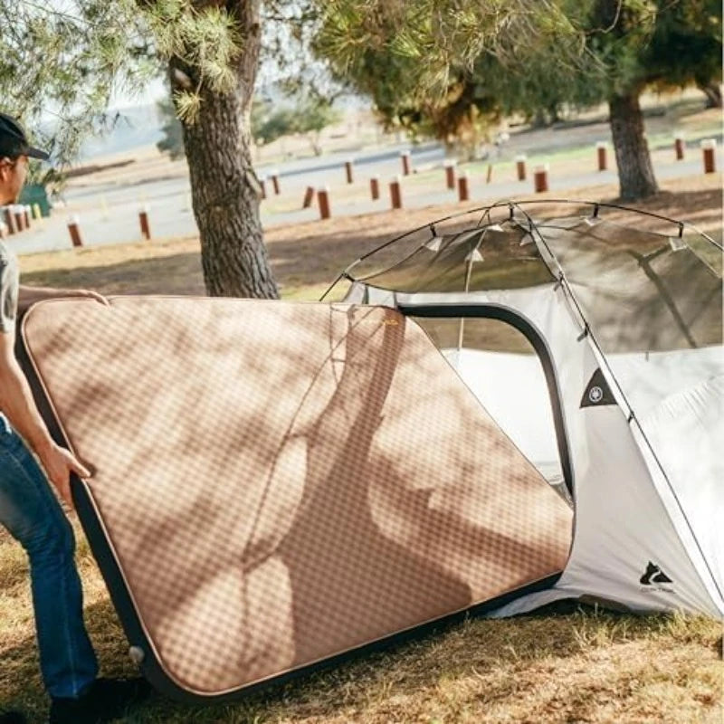 Air & Foam Camping Mattress, Self-Inflating Sleeping Pad, 4.5" Thick, With Air Pump, Full