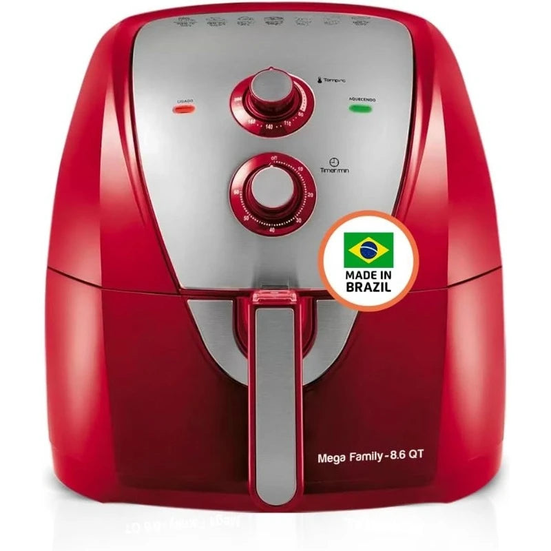 Air Fryer - 8.6 Quart Extra-Large Air Fryer, 2 Simple Dial Controls, 1800 Watts - Quick Heat Circulation Technology, Low Fat