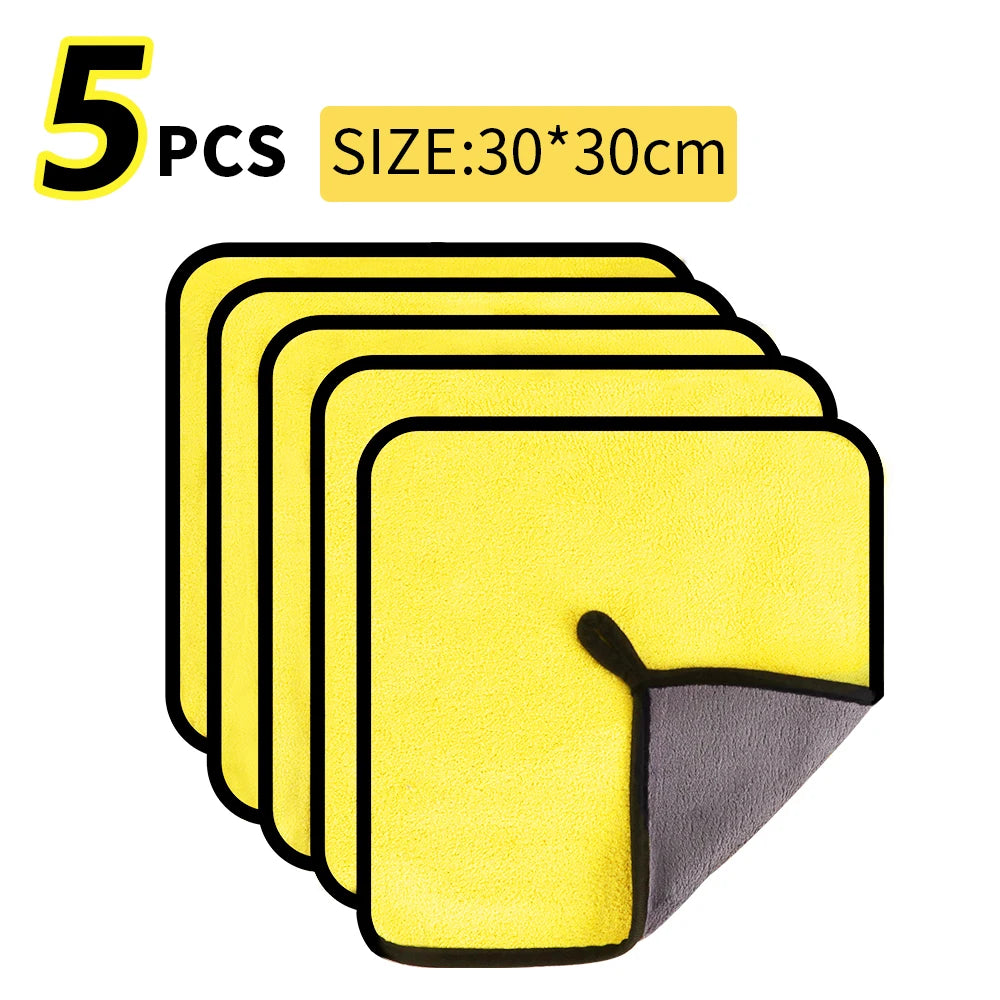 3/5/10Pcs Car Wash Microfiber Towel