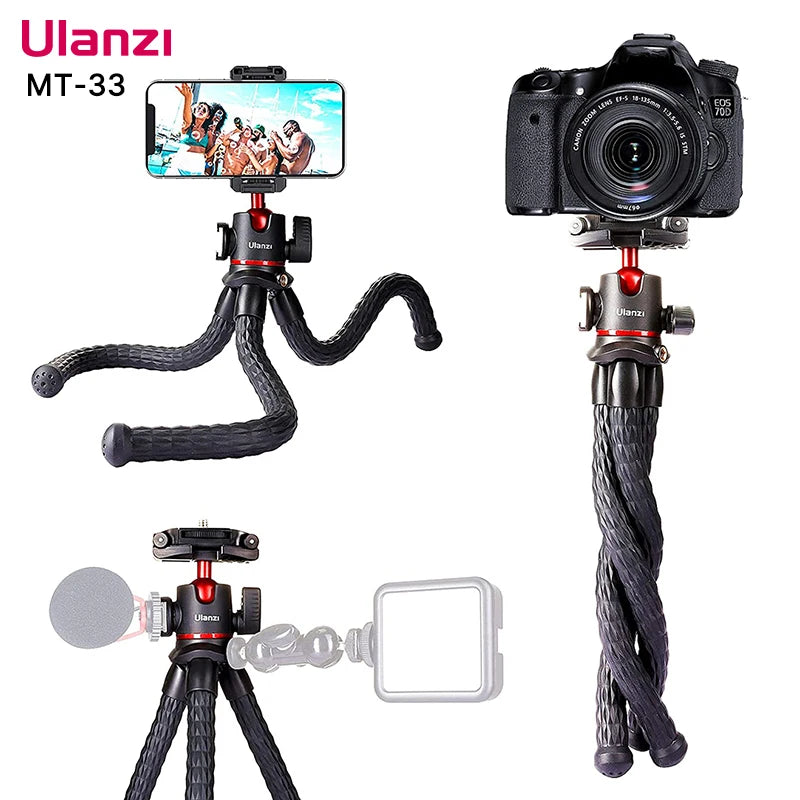 2 in 1 MT-33 Flexible Octopus Tripod for Phone Camera