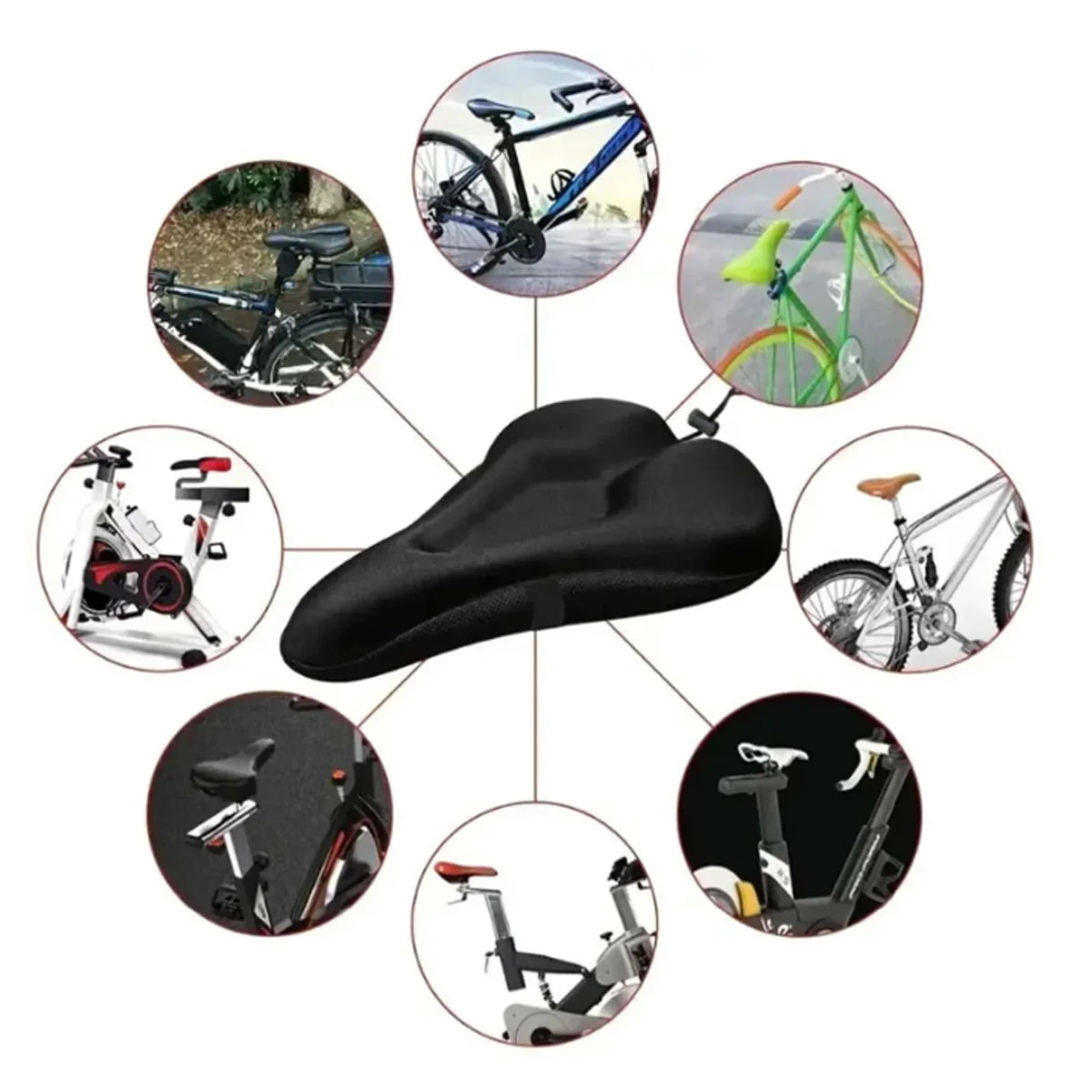 Thickened Soft Gel Bicycle Seat Cover