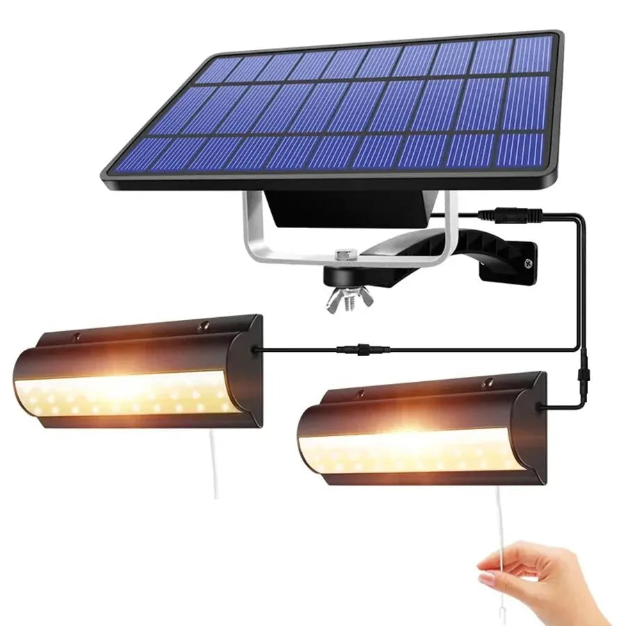 Indoor Outdoor Solar Shed Light With Pull Wire