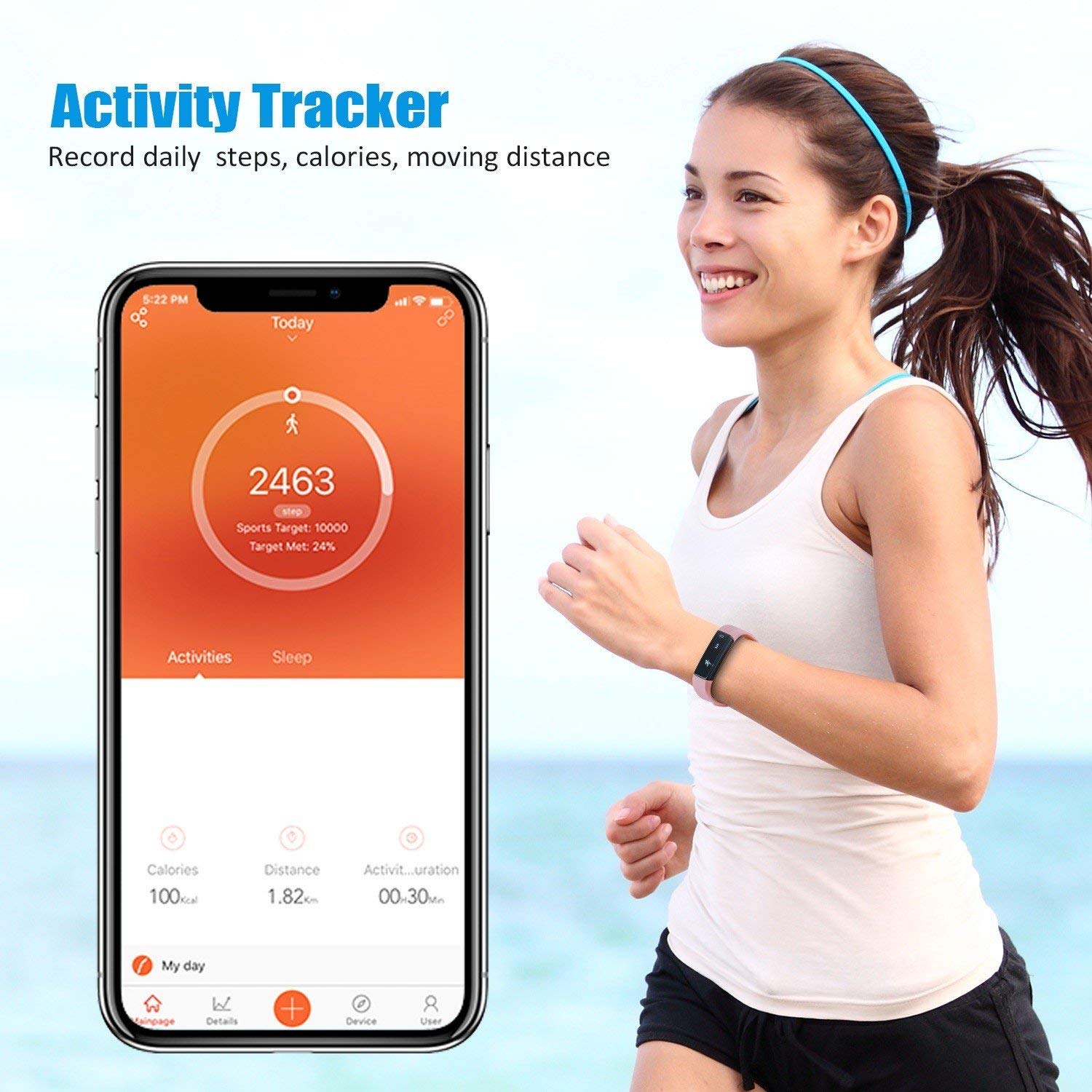 Smart Fit Slim Activity Tracker And Monitor Smart Watch