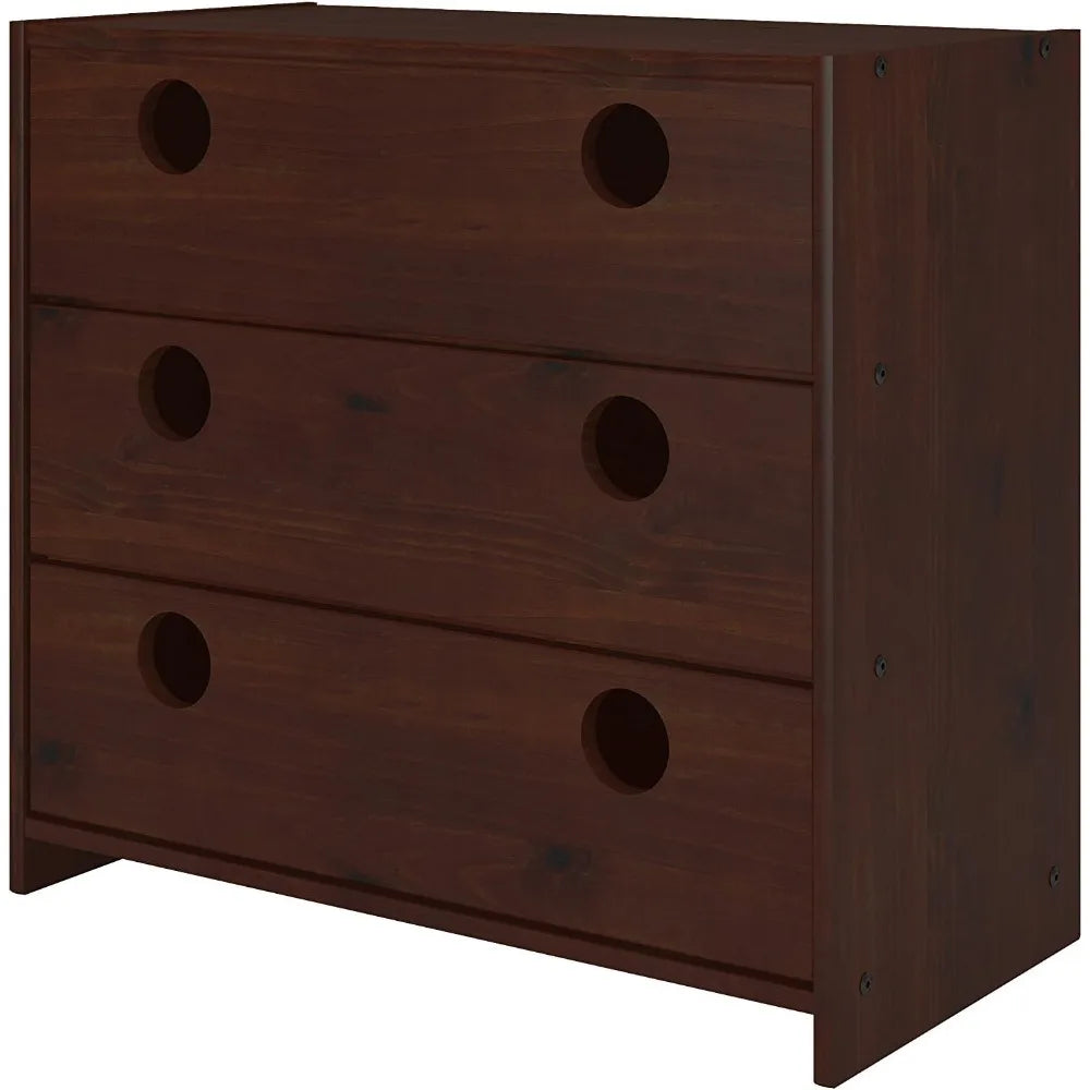 Donco Kids Circles 3-Drawer Low Loft Chest