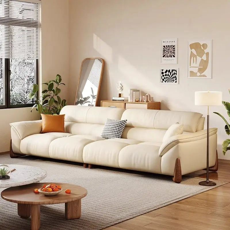 One-Character Leather Sofa