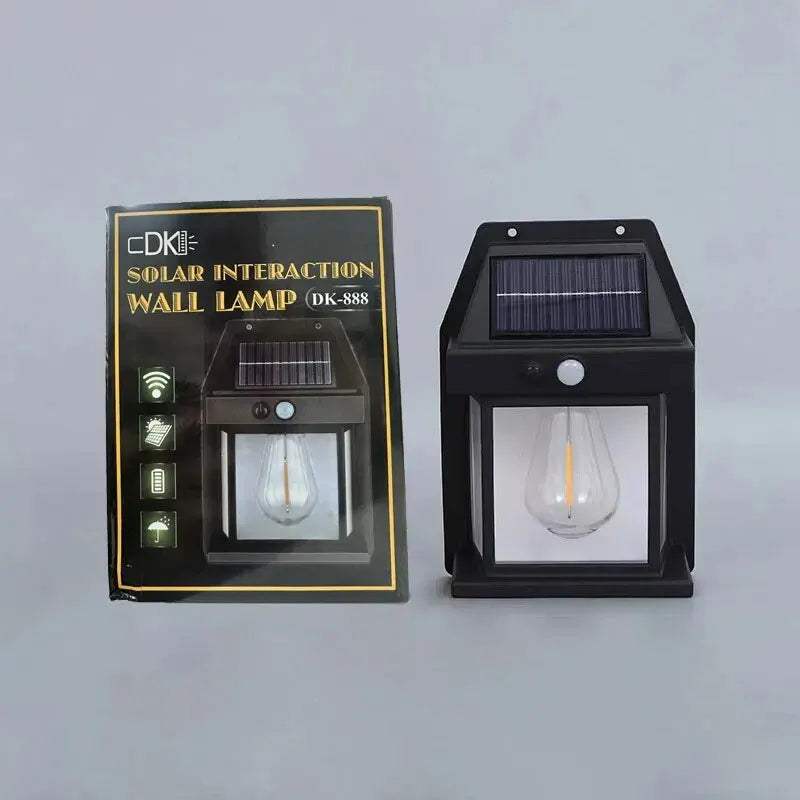 Solar Tungsten Night Lamp Intelligent Motion Sensor Wall Lamp