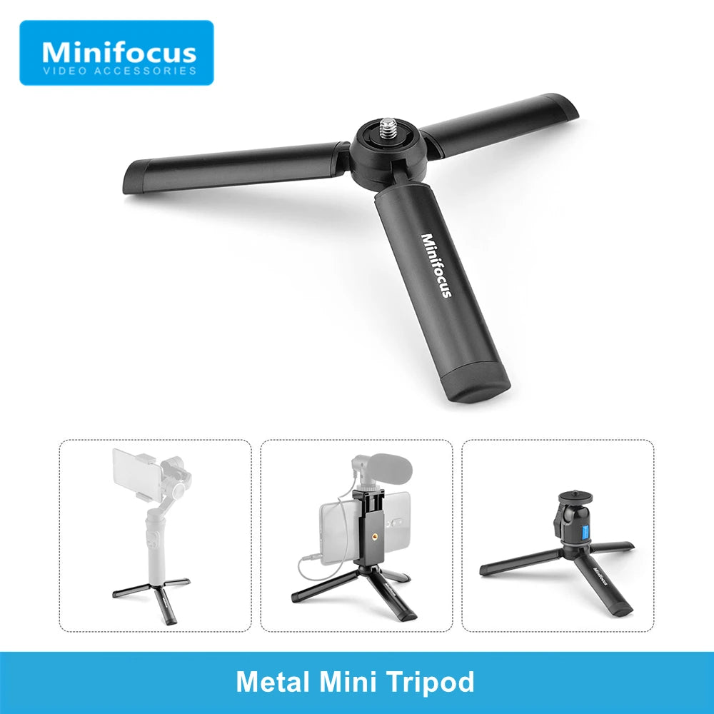 Metal Mini Tripod Stand for Gimbals and DSLR Cameras