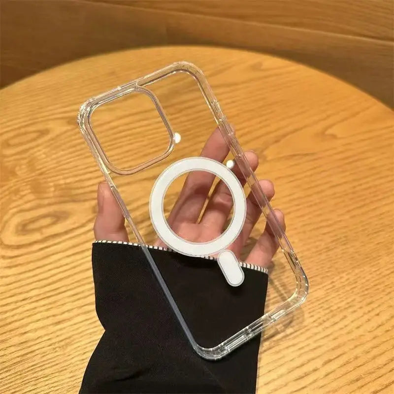 Clear Magnetic Circle Phone Case