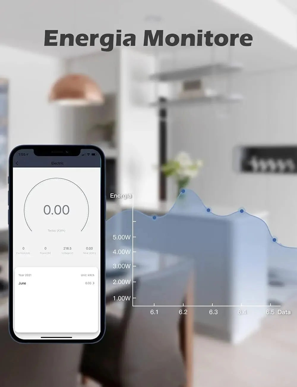 WiFi with Power Monitoring Tuya Smart Socket