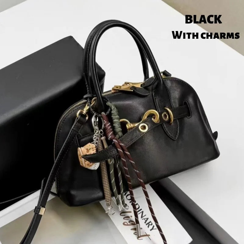 Top-Layer Vegetable-Tanned Sheepskin Handbag