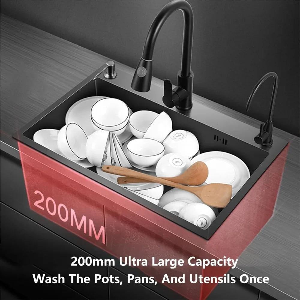 Kitchen & Bath Fixtures Black Kitchen Workstation Sink