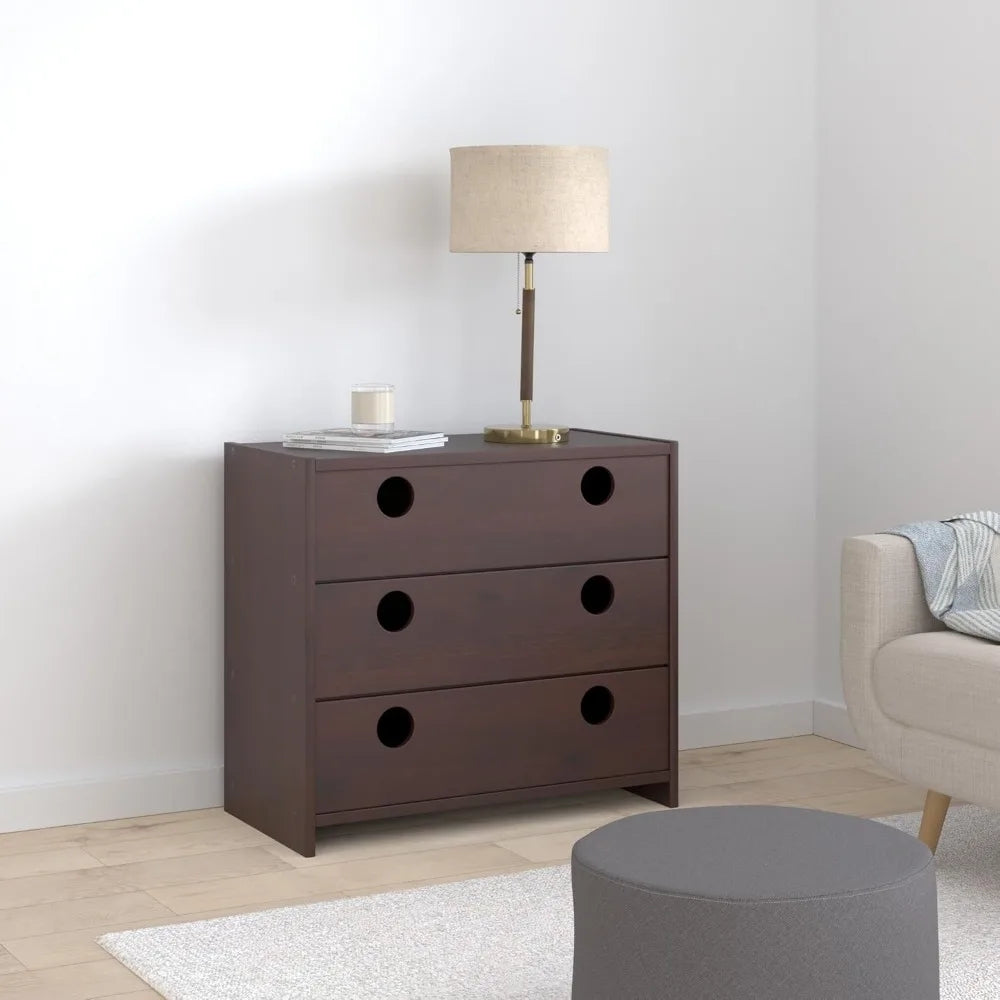 Donco Kids Circles 3-Drawer Low Loft Chest