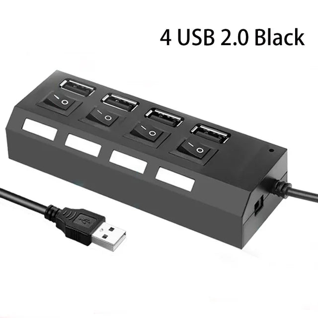 7-Port USB Splitter with Power Multi-Port Hub