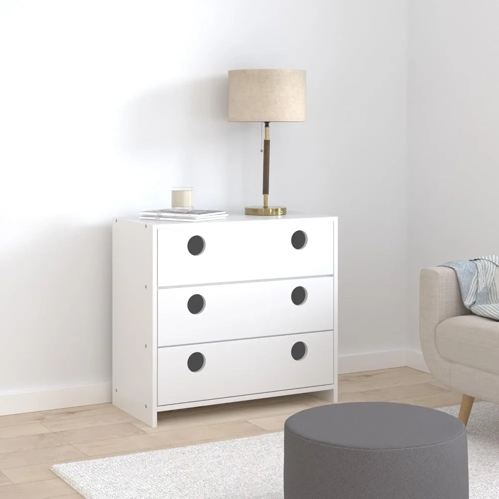 Donco Kids Circles 3-Drawer Low Loft Chest