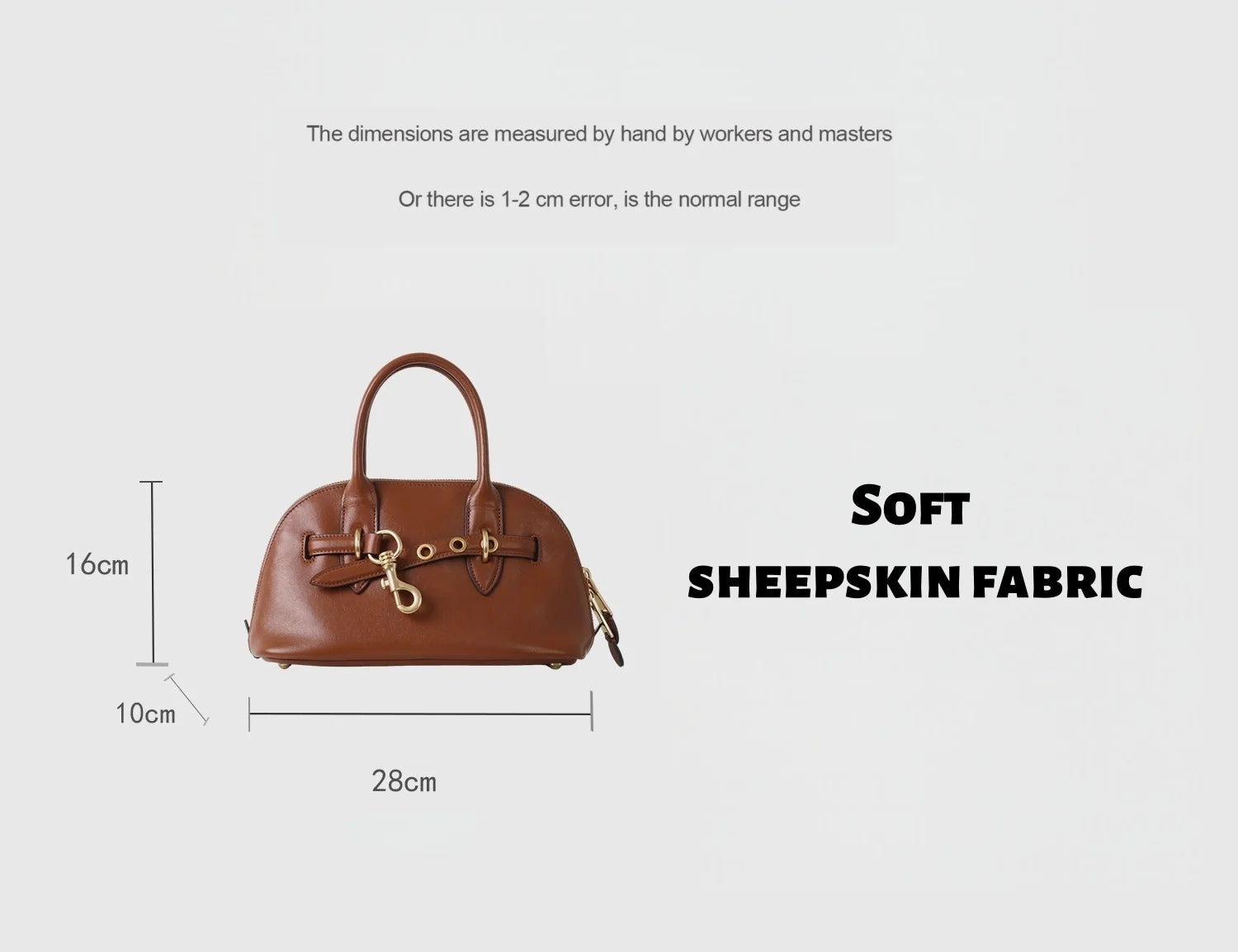 Top-Layer Vegetable-Tanned Sheepskin Handbag