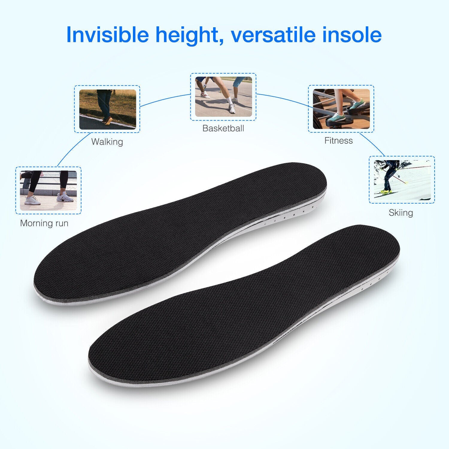 Men Women Invisible Height Increase Insoles