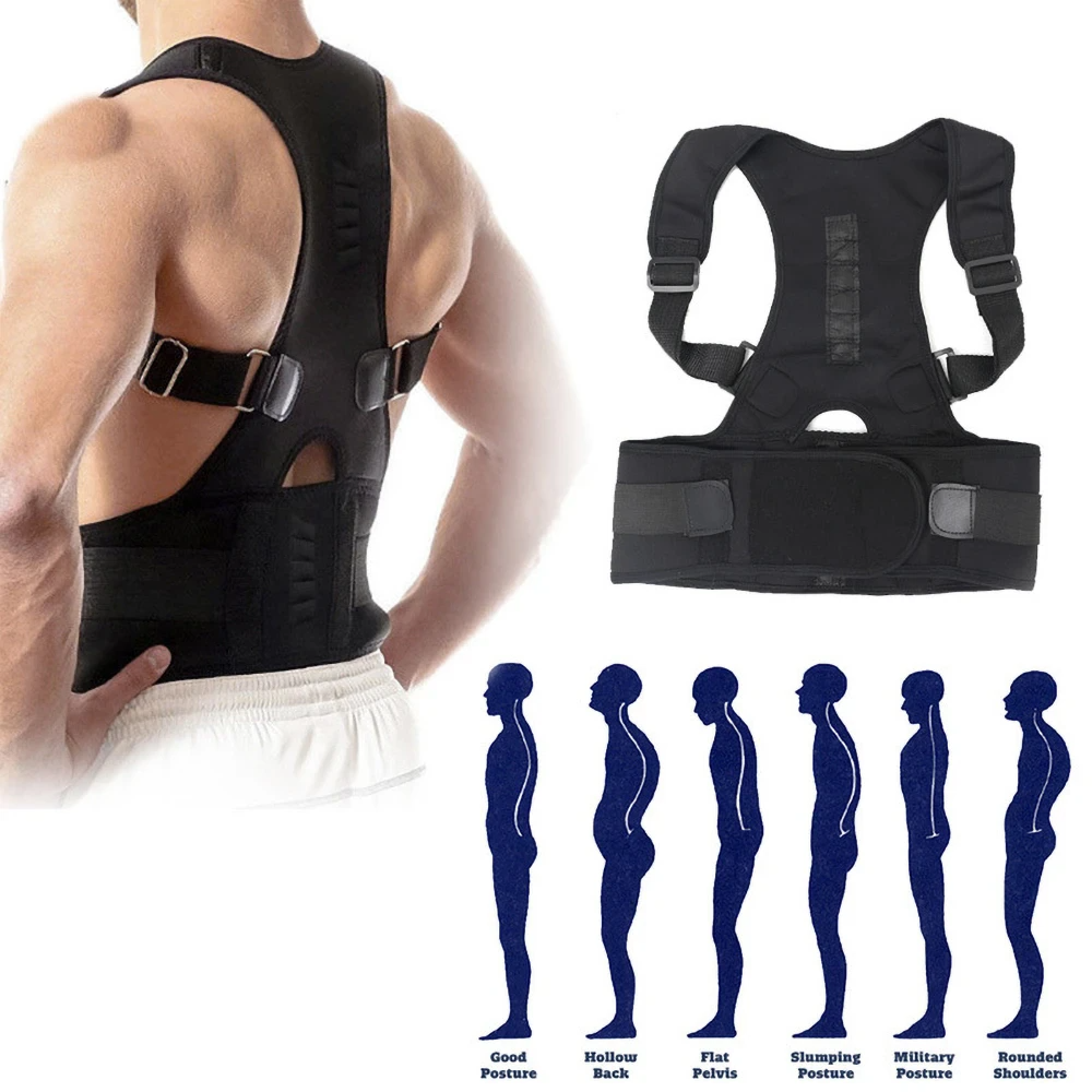 Posture Corrector Support Magnetic Back Shoulder Brace Belt