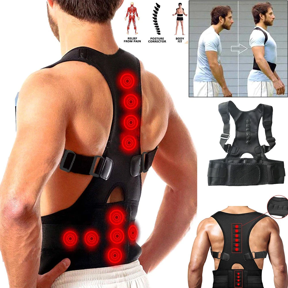 Posture Corrector Support Magnetic Back Shoulder Brace Belt