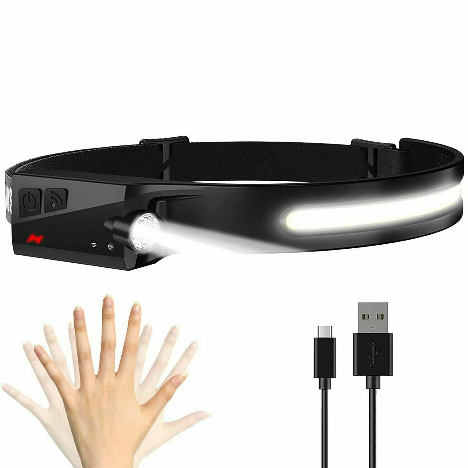 LED Headlamp USB Rechargeable