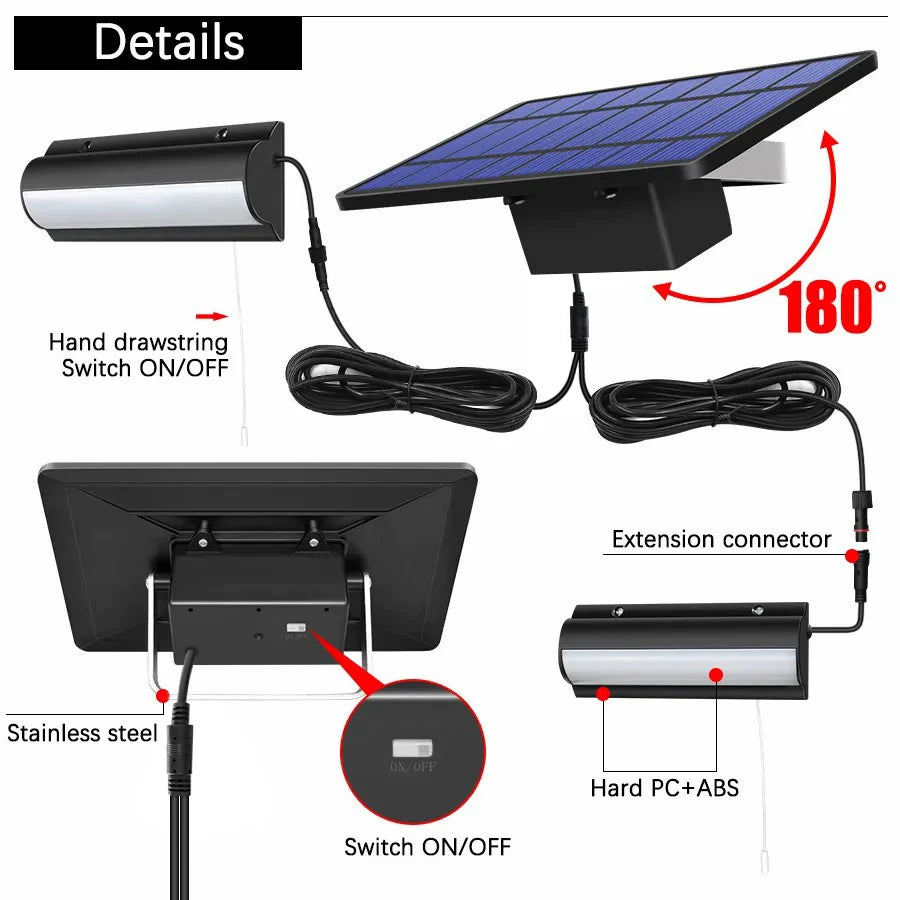 Indoor Outdoor Solar Shed Light With Pull Wire