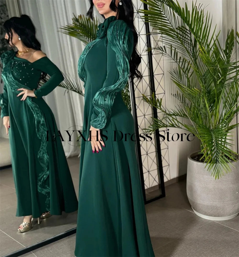 A-Line Luxury One-Shoulder Evening Dresses