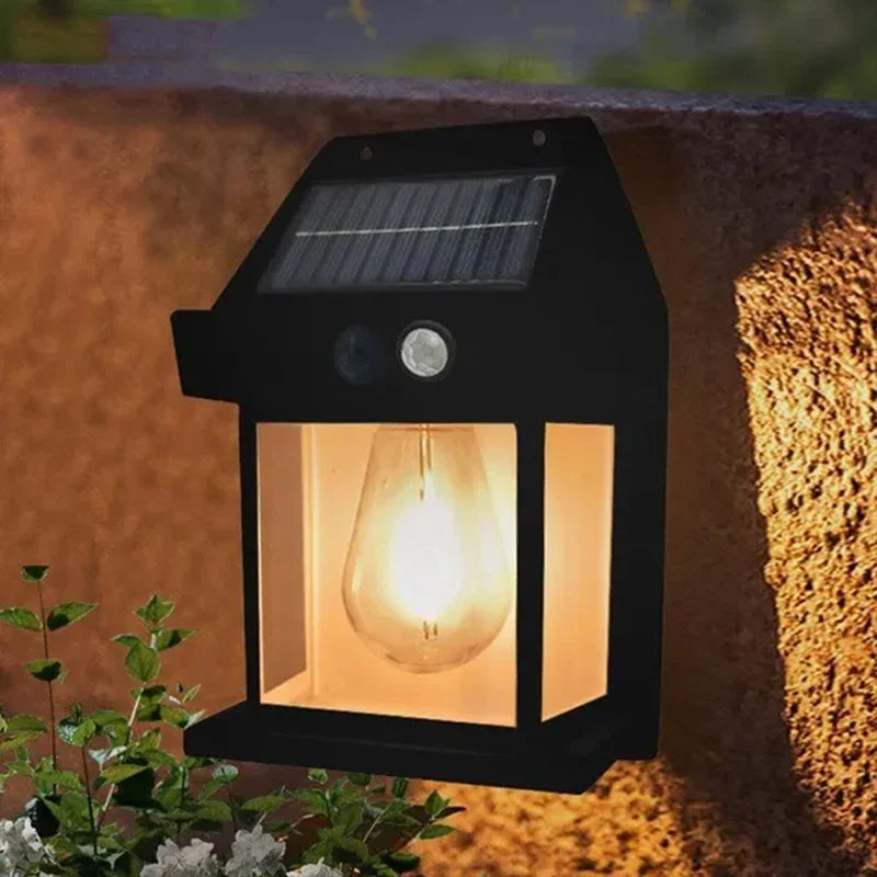 Solar Tungsten Night Lamp Intelligent Motion Sensor Wall Lamp
