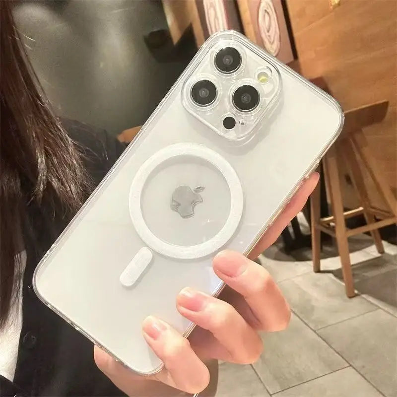 Clear Magnetic Circle Phone Case