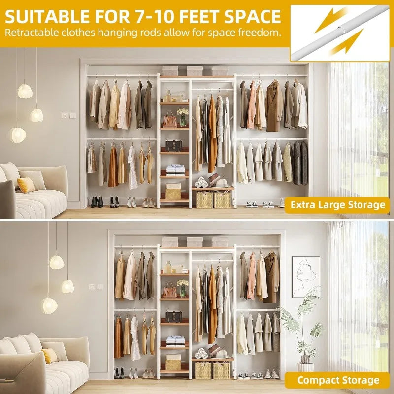 Adjustable Heavy-Duty Closet Organizer System