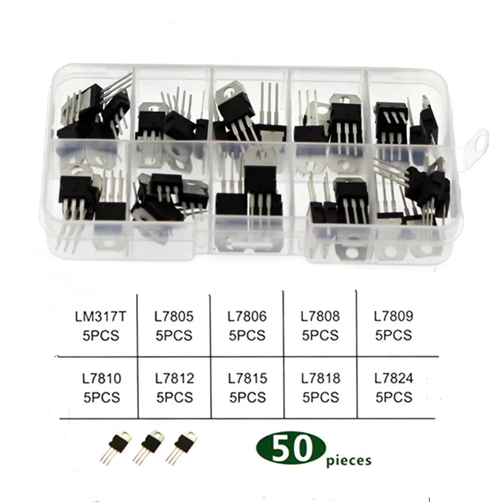 LM317T & L78XX Voltage Regulator & Transistor Assortment Kit