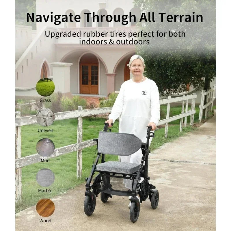 Rollator Walkers for Seniors with Seat