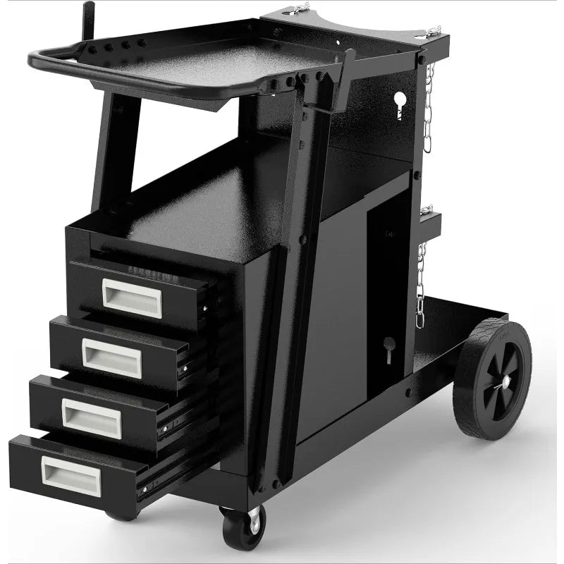 Heavy-Duty Welding Cart with 4 Drawers