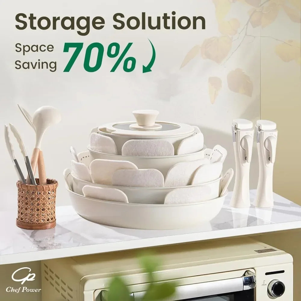 19-Piece Ceramic Cookware Set