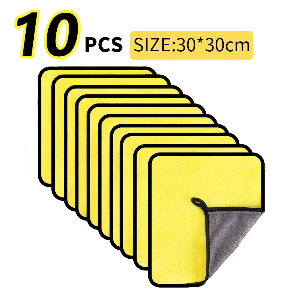 3/5/10Pcs Car Wash Microfiber Towel