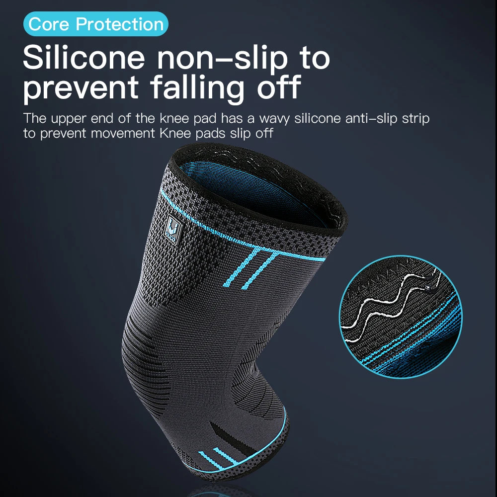 1 Pc Compression Knee Support Sleeve Elastic Knee Pads Brace Springs Gym Sports Protector Basketball Hiking leg guards