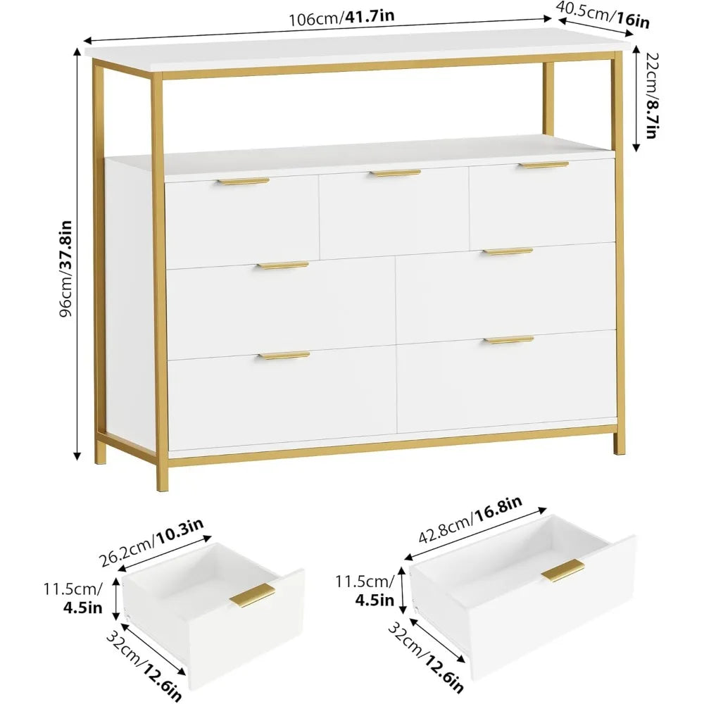 Modern 7-Drawer Dresser