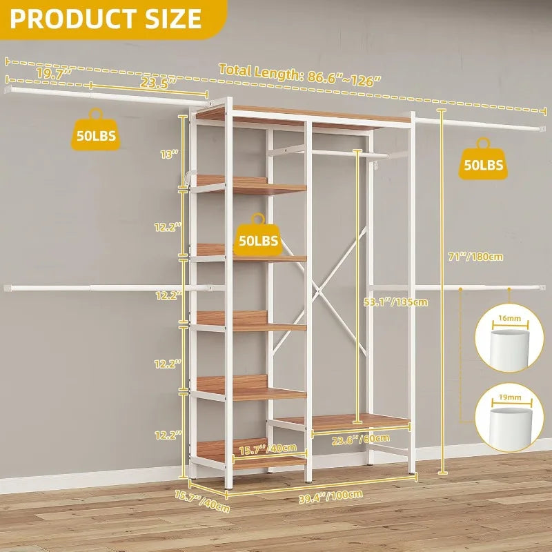 Adjustable Heavy-Duty Closet Organizer System
