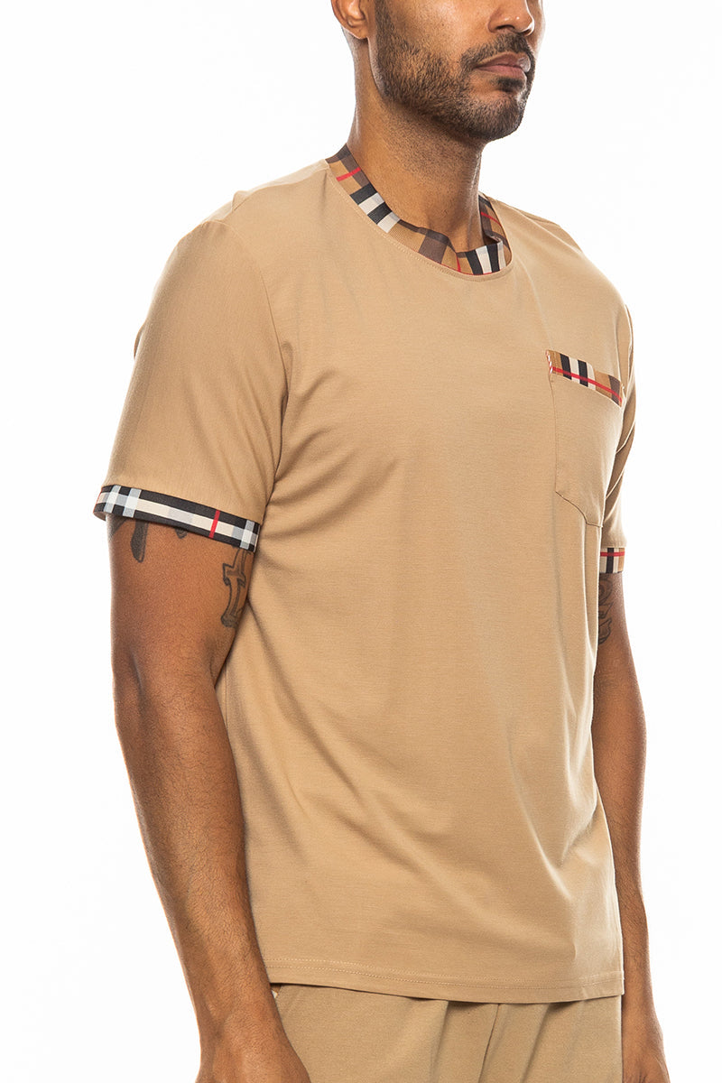 Checkered Detail T-Shirt