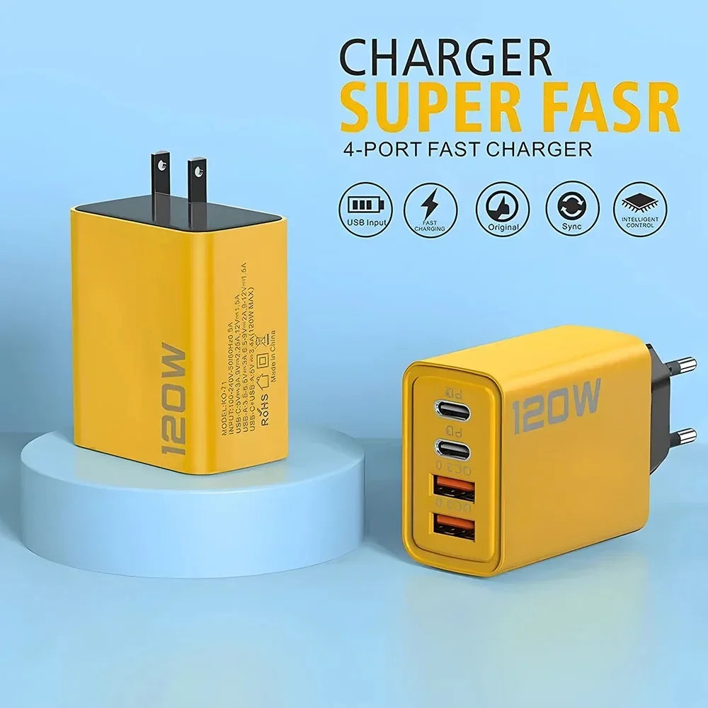120W Phone Charger Fast Charging Quick Charger