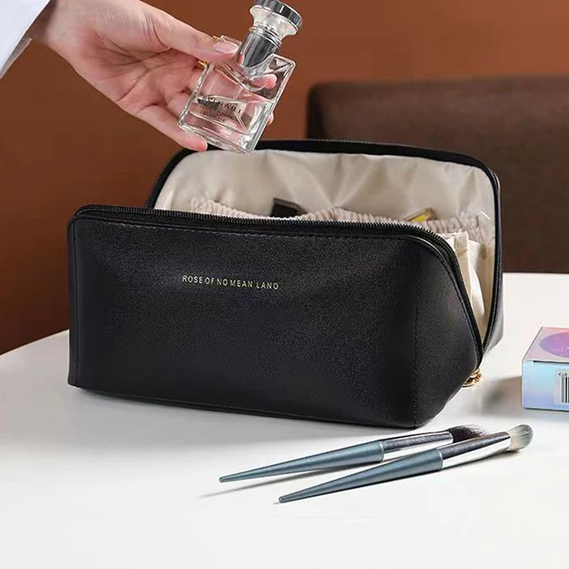 PU Leather Large-capacity Travel Cosmetics Storage Bag