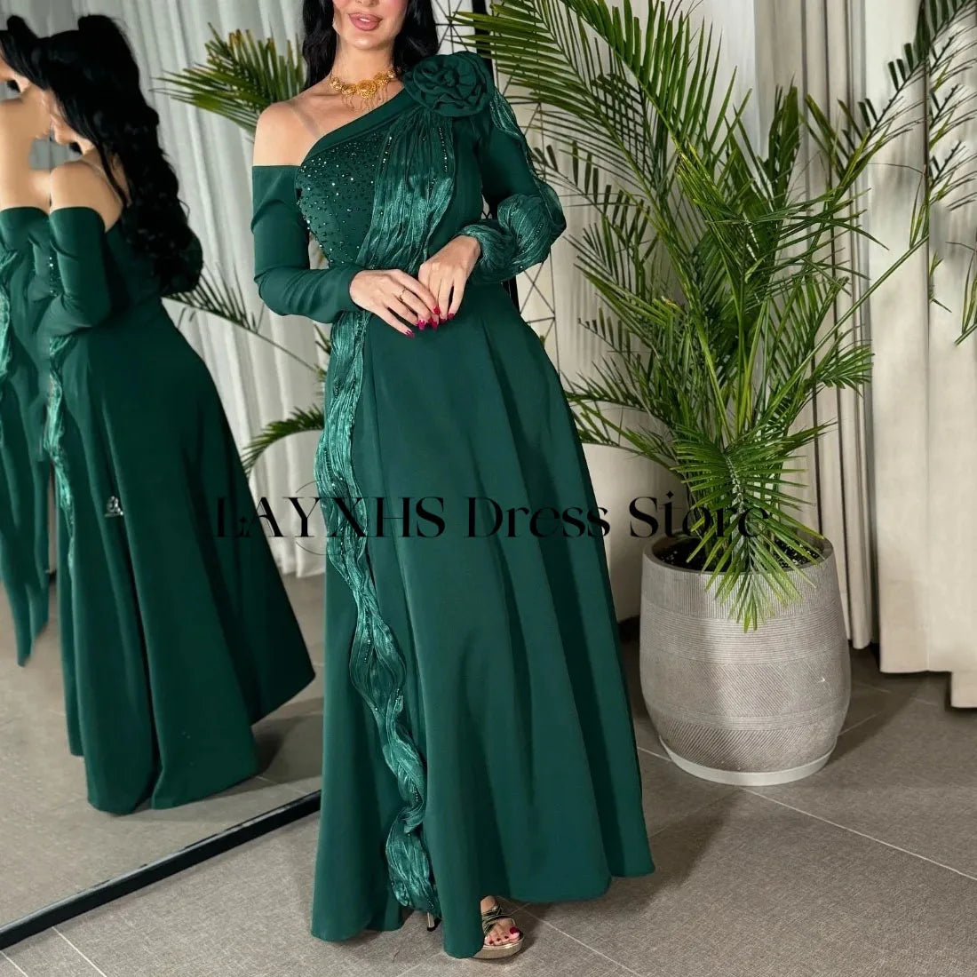 A-Line Luxury One-Shoulder Evening Dresses