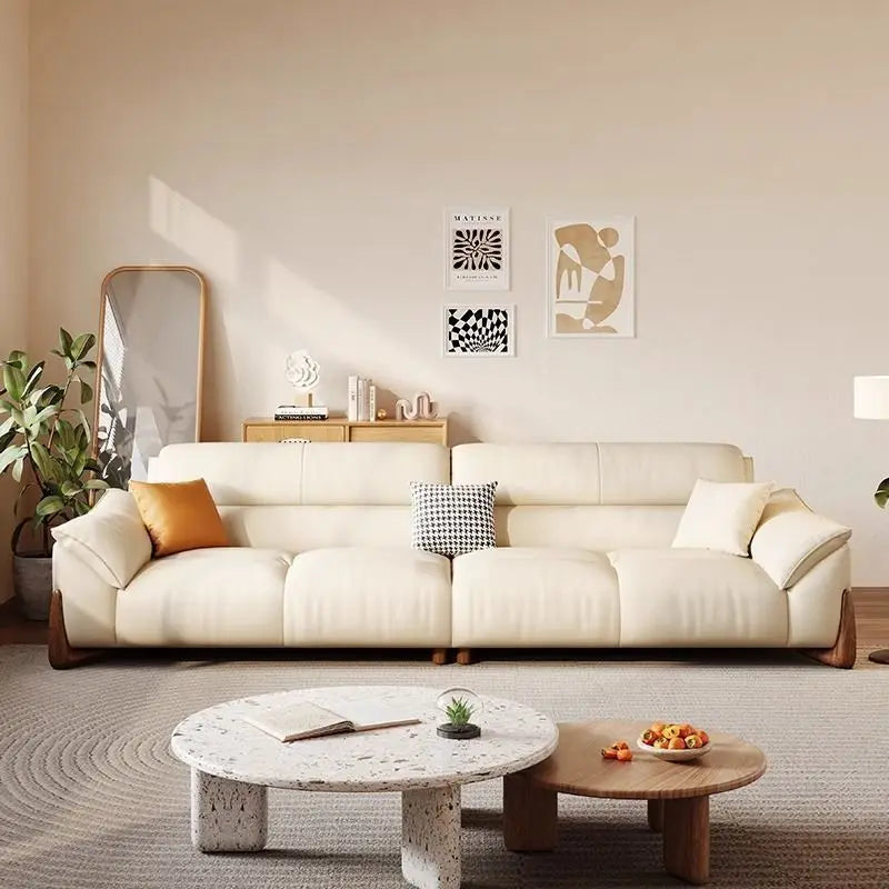 One-Character Leather Sofa