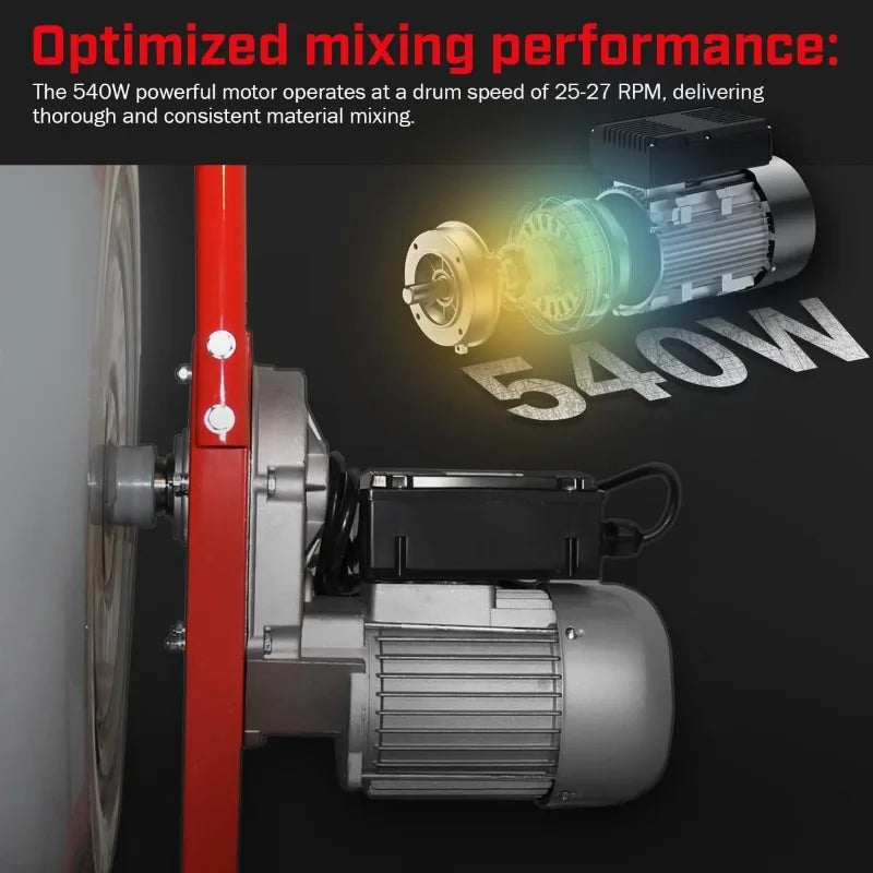 560W Electric Concrete & Mortar Mixer