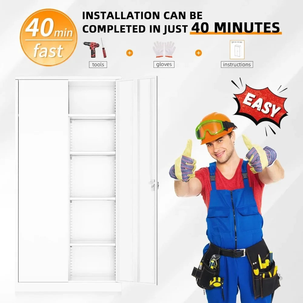 71" High Bedroom Armoire with Lock