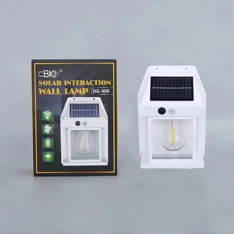 Solar Tungsten Night Lamp Intelligent Motion Sensor Wall Lamp