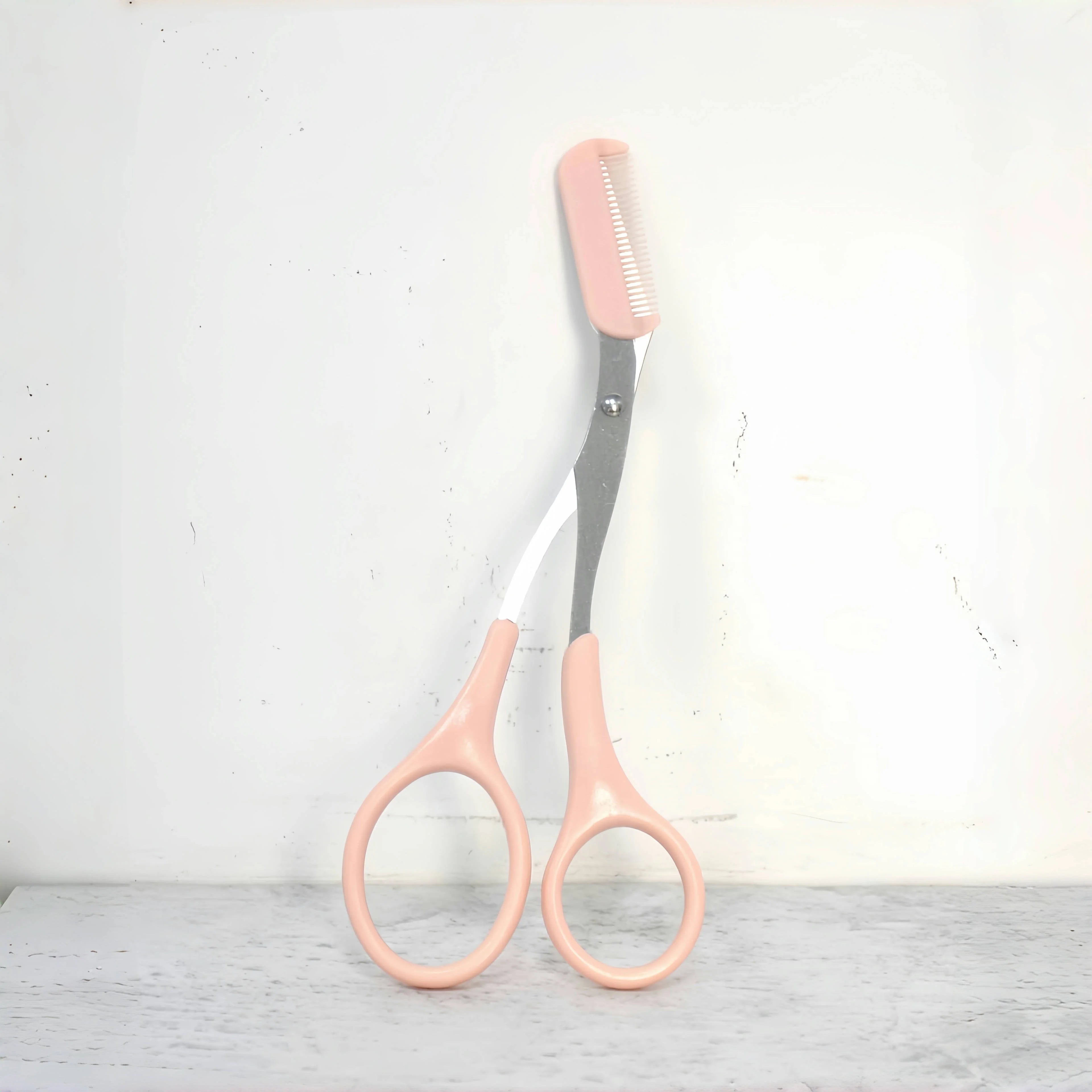 Pink Eyebrow trimming scissors