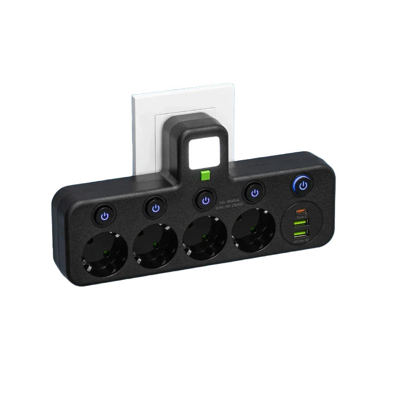 5 Sockets with Optional USB & Type-C Ports